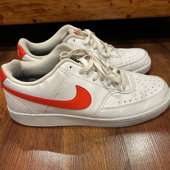 Nike Court Vision Mens Red White Low Size 12 Casual Sneakers - Picture 2 of 7